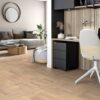 Naturaalne parkett Tarkett Grace tamm Era ultra matt lakk paigaldatud kodukontori põrandale