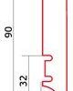 porandaliist-136087-2 Viilutettu jalkalista tammi lakattu P61, 90x16x2200 mm – 2
