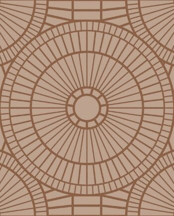 3D-kohokuvioitu koristelaatta ABK Moooi Decor Library Hypnotic Owl Copper, 60x60 cm, 8,5 mm, 3D-kohopinta