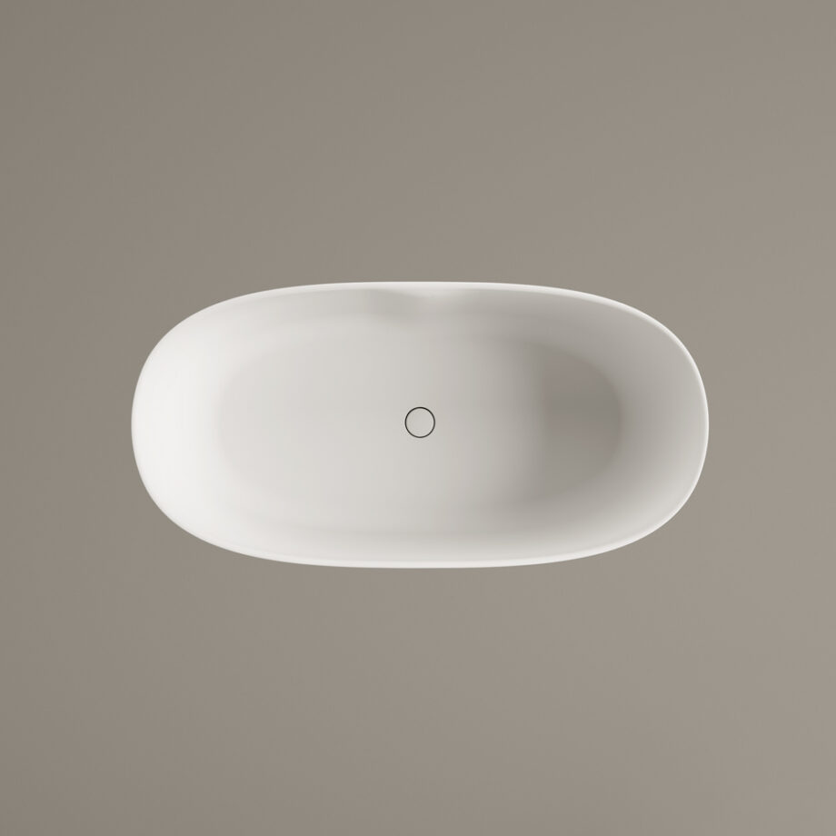 Eraldiseisev kivivann PAA PERLA 145 145×71 cm, matt Silkstone 9 Vapaasti seisova kylpyamme PAA PERLA 145, Silkstone – 9