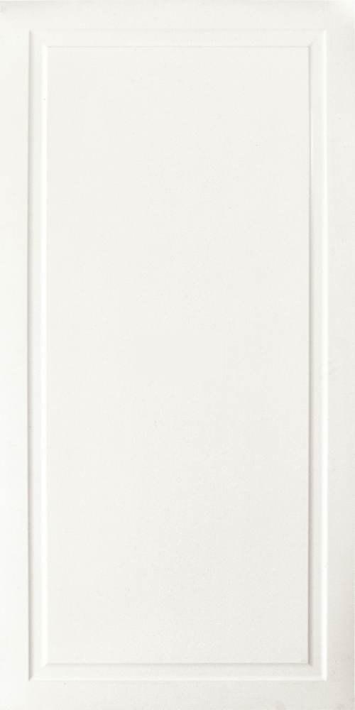 Kohokuvioitu keraaminen seinälaatta ABK Boiserie White, 60x120 cm, 8,5 mm, matta