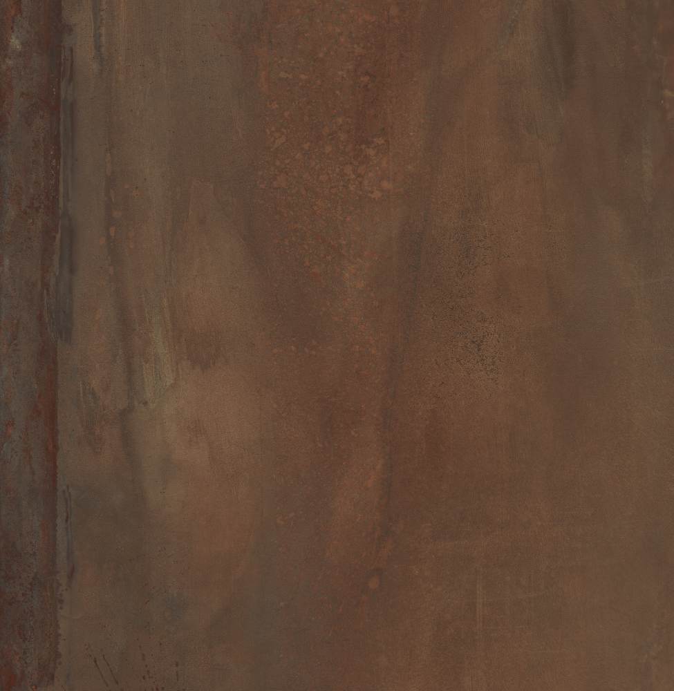 Metallikuvioinen lattialaatta ABK Interno 9 Wide Rust, 120x120 cm, 8,5 mm, matta, liukuesto R10
