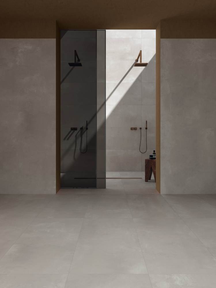 Betonikuvioinen keraaminen laatta ABK LAB325 Base Ash, 60x60 cm, 8,5 mm, matta, liukuesto R10