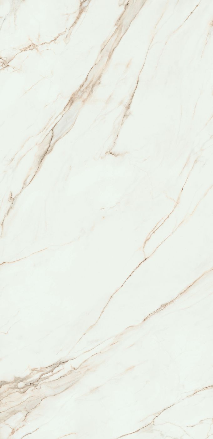 Marmorikuvioinen suurlaatta ABK Sensi Up Calacatta Gold, 160x320 cm, 6 mm, kiiltävä (lux)