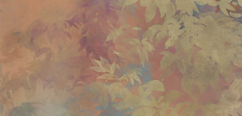 Kuviollinen koristelaatta ABK Wide&Style Foliage Orange B, 120x240 cm (4 x 60x120 cm), 8,5 mm, matta