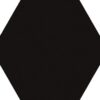 188686-1 Kuusnurkne portselanplaat Dune Exa Black, 15x17 cm, 8 mm, must, R10