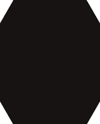 Kuusnurkne portselanplaat Dune Exa Black, 15x17 cm, 8 mm, must, R10