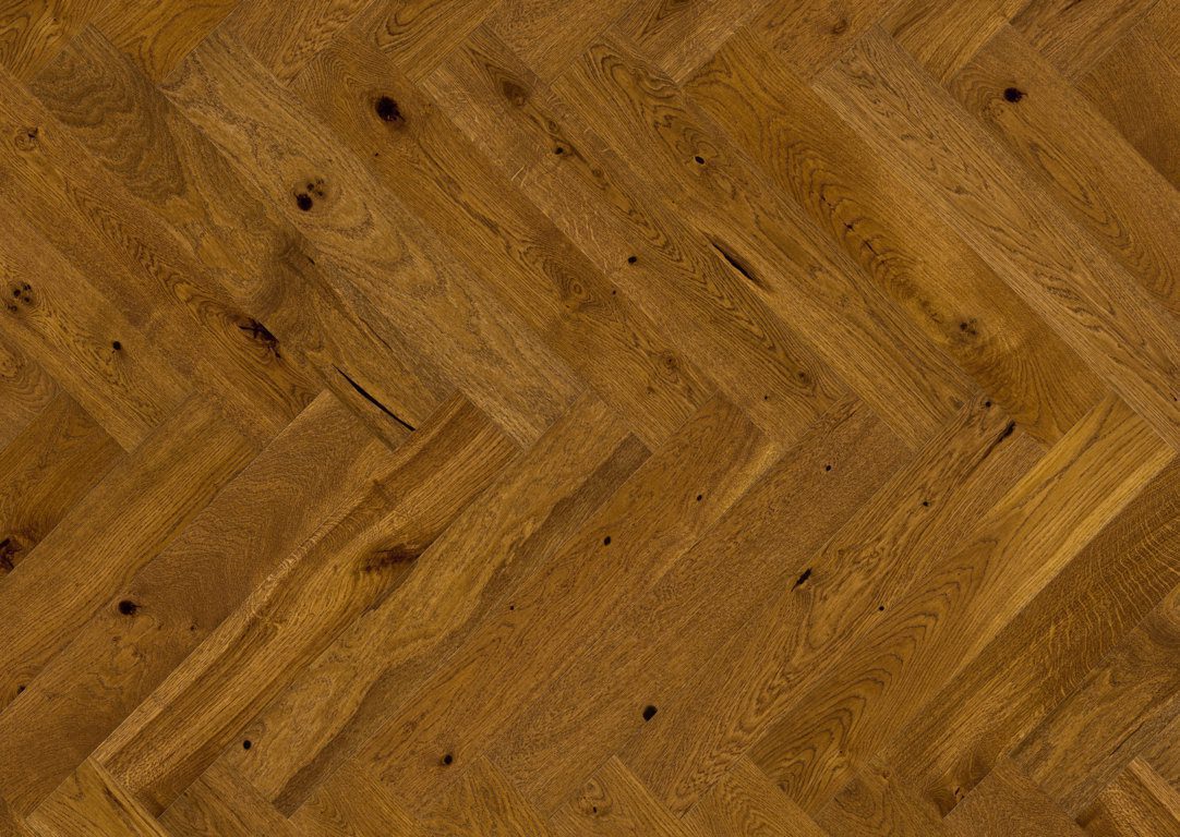 Kalanruotoparketti tammi harjattu viistetty ruskea mattalakka 110 mm
