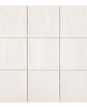 Käsityötyylinen reliefipintainen keraaminen seinälaatta Dune Tabarca Blanco Mate, 15x15 cm, 9 mm, valkoinen