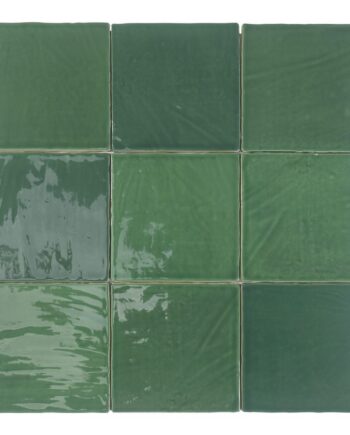 Käsityötyylinen reliefipintainen keraaminen seinälaatta Dune Tabarca Verde, 15x15 cm, 9 mm, vihreä