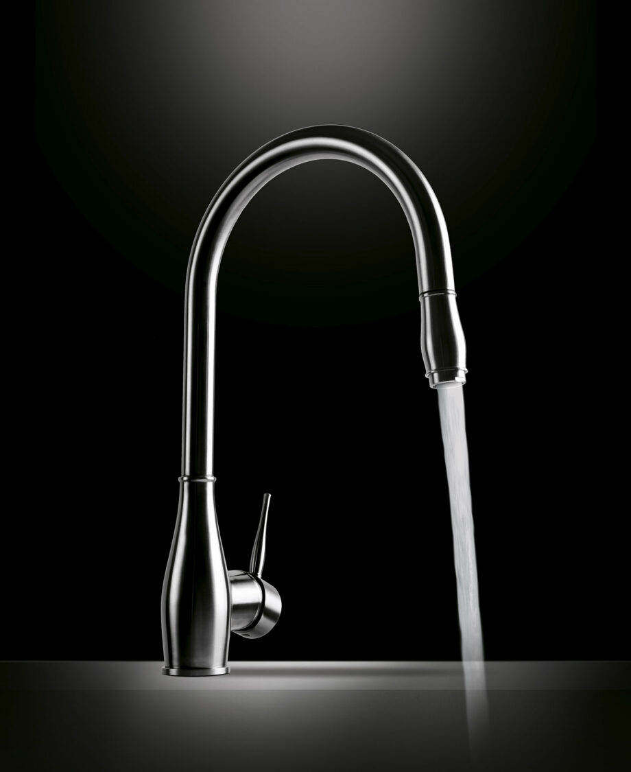 Keittiöhana Emmevi Tiffany 64167INES, ulosvedettävä suihku, ruostumaton teräs Keittiöhana Emmevi Tiffany 64167INES, ulosvedettävä suihku