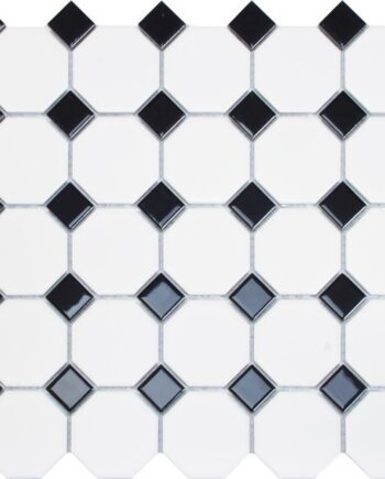 Keraaminen mosaiikki Dune Oxford Black, 29,5x29,5 cm, 6 mm