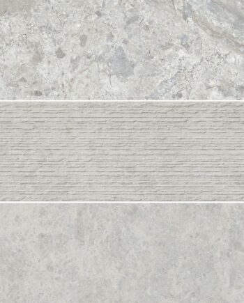 Kivikuvioinen koristelaatta ABK Era Mix Ash, 20x120 cm, 8,5 mm, matta (naturale)