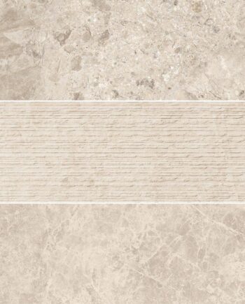 Kivikuvioinen koristelaatta ABK Era Mix Beige, 20x120 cm, 8,5 mm, matta (naturale)
