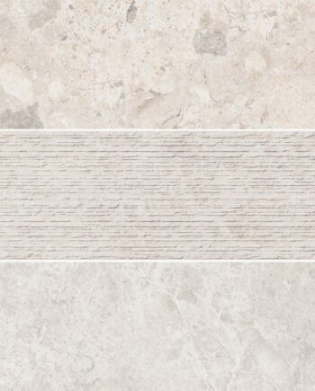 Kivikuvioinen koristelaatta ABK Era Mix Ivory, 20x120 cm, 8,5 mm, matta (naturale)