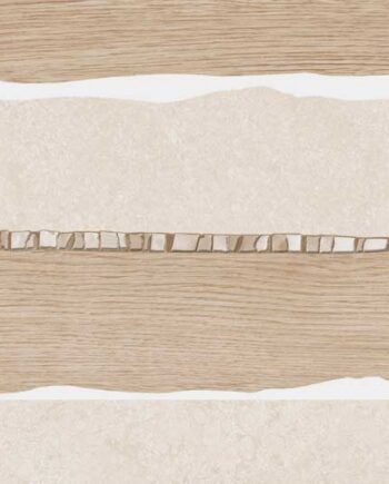 Koristeellinen keraaminen seinälaatta Tau Lithos Wall Brading Linen, 30x90 cm, pellavanbeige