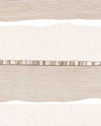 Koristeellinen keraaminen seinälaatta Tau Lithos Wall Brading White, 30x90 cm, valkoinen