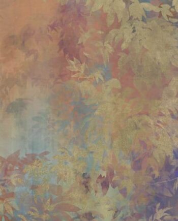 Kuviollinen koristesuurlaatta ABK Wide&Style Foliage Orange B, 120x280 cm, 6 mm, matta