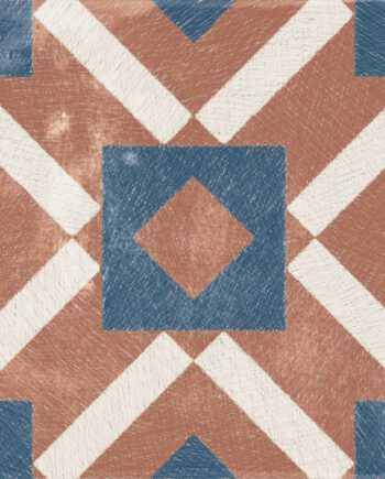Kuviollinen lattialaatta ABK Play Labyrinth Cotto, 20x20 cm, 8,5 mm, matta (nat.)