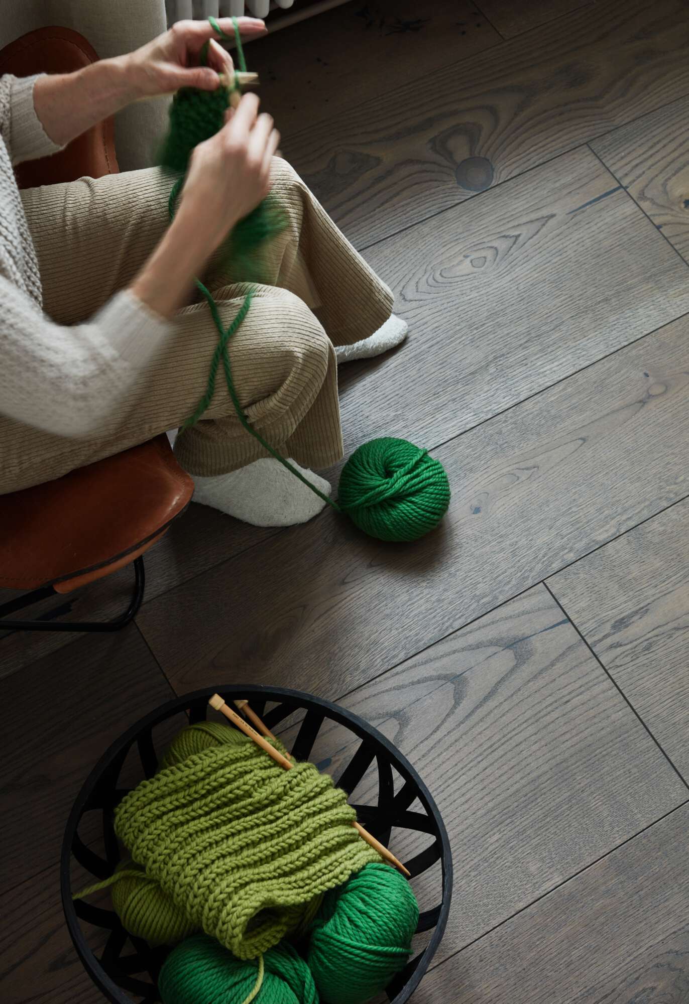 Lankkuparketti Bauwerk Unicopark tammi Fumo 46 öljytty harjattu – 3