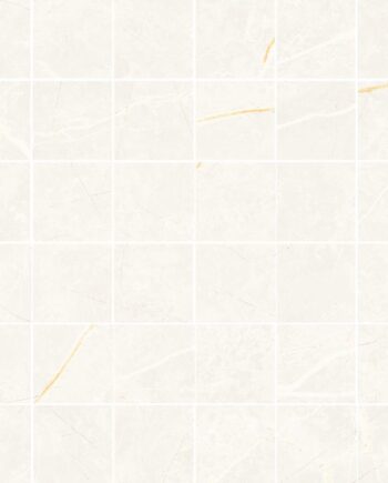 Marmorikuvioinen mattapintainen mosaiikkilaatta Tau Elite White 5x5, 30x30 cm, valkoinen