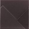 Triibulise 3D reljeefiga keraamiline seinaplaat Dune Stripes Mix Mercury, 25x25 cm, 10 mm, metallik hõbe