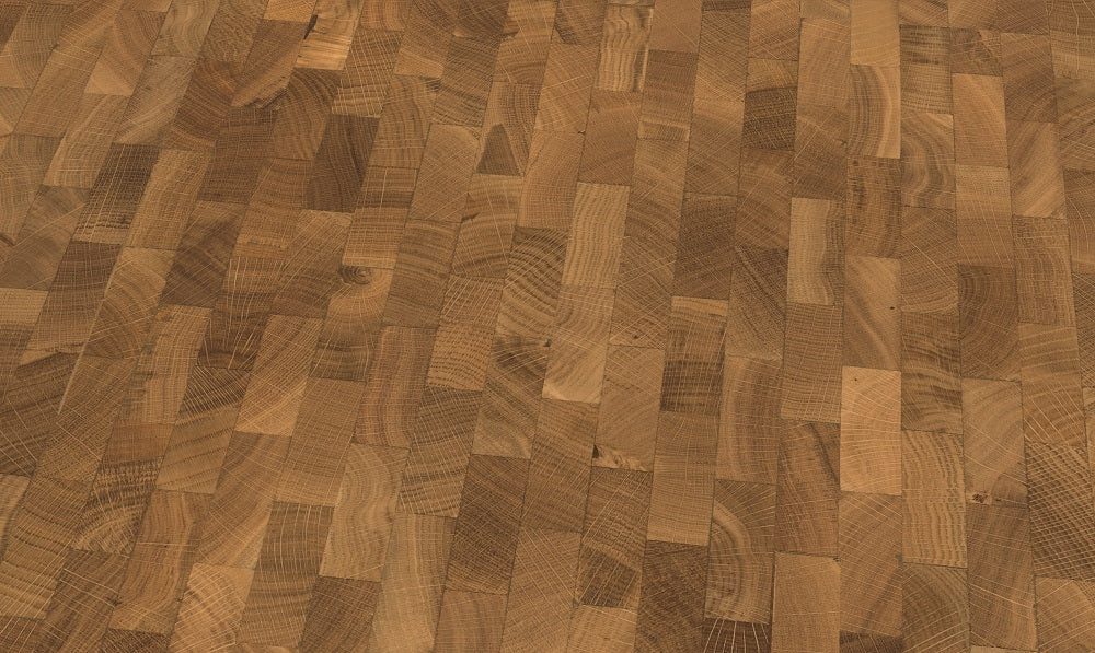 Päätypuuparketti tammi Markant, englantilainen ladonta, 18 mm, pala 20 x 60 mm