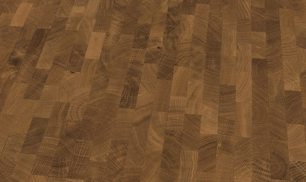 Päätypuuparketti tammi Natur, englantilainen ladonta, 18 mm, pala 20 x 60 mm