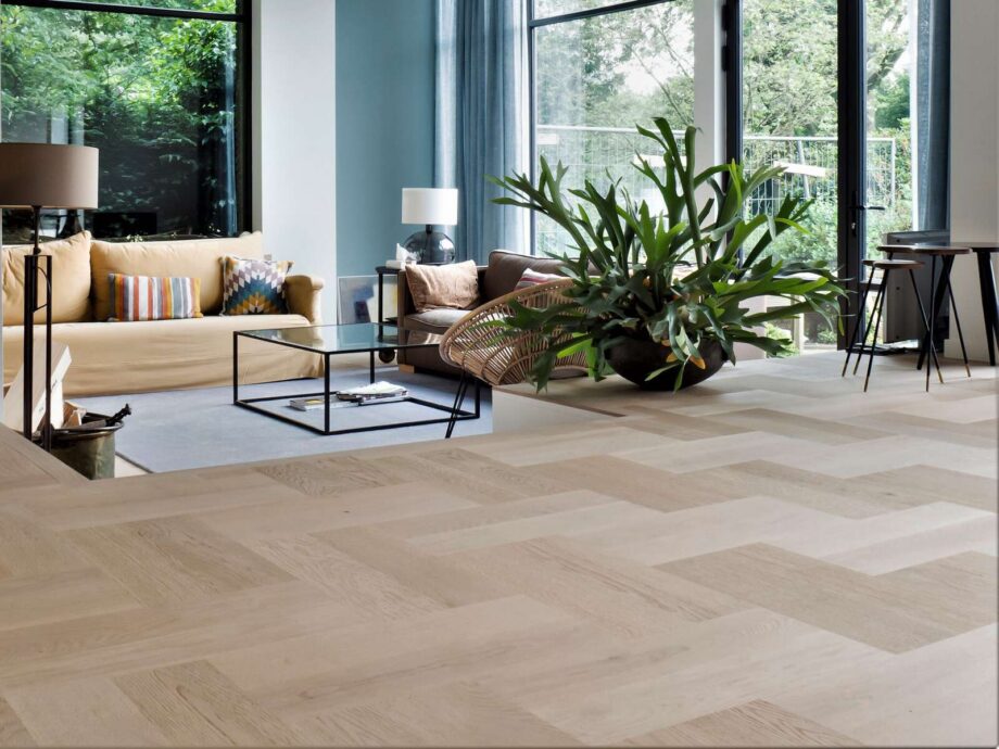 Parketti Bauwerk Formpark Quadrato tammi Crema 14 B-Protect hiottu – 2