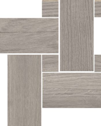 Puukuvioinen mosaiikkilaatta Tau Loire Gray Legno, 22x22 cm, harmaa