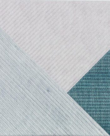 Raidallinen 3D-reliefinen keraaminen seinälaatta Dune Stripes Mix Denim, 25x25 cm, 10 mm, denimsininen