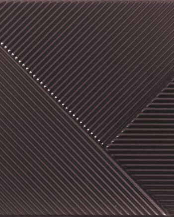 Raidallinen 3D-reliefinen keraaminen seinälaatta Dune Stripes Mix Mercury, 25x25 cm, 10 mm, metallinhopea