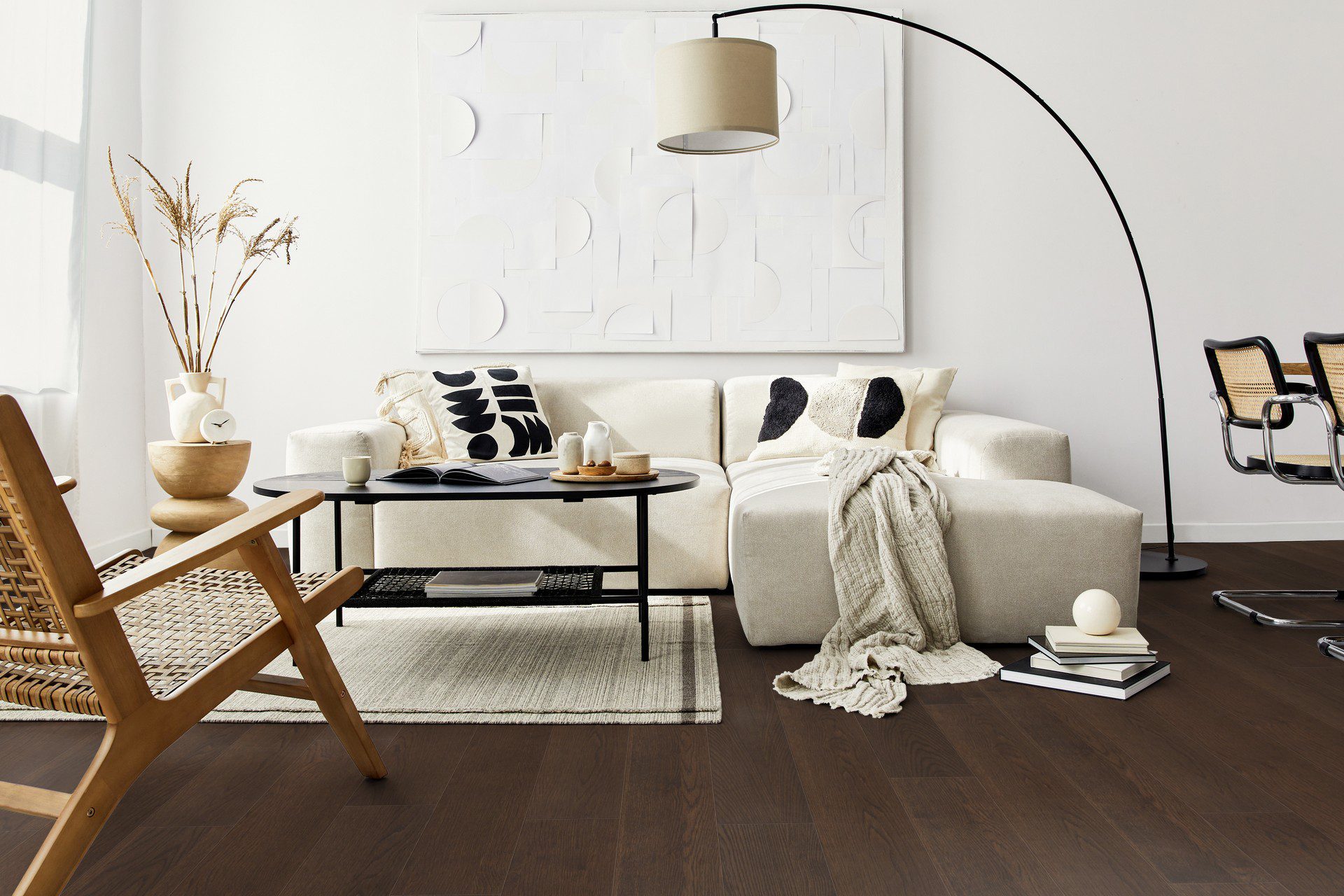 Kovapuulattia Parky Pro Burley Oak Rustic Light, tammi, 1-sauvainen, harjattu, 7,2 mm – 2