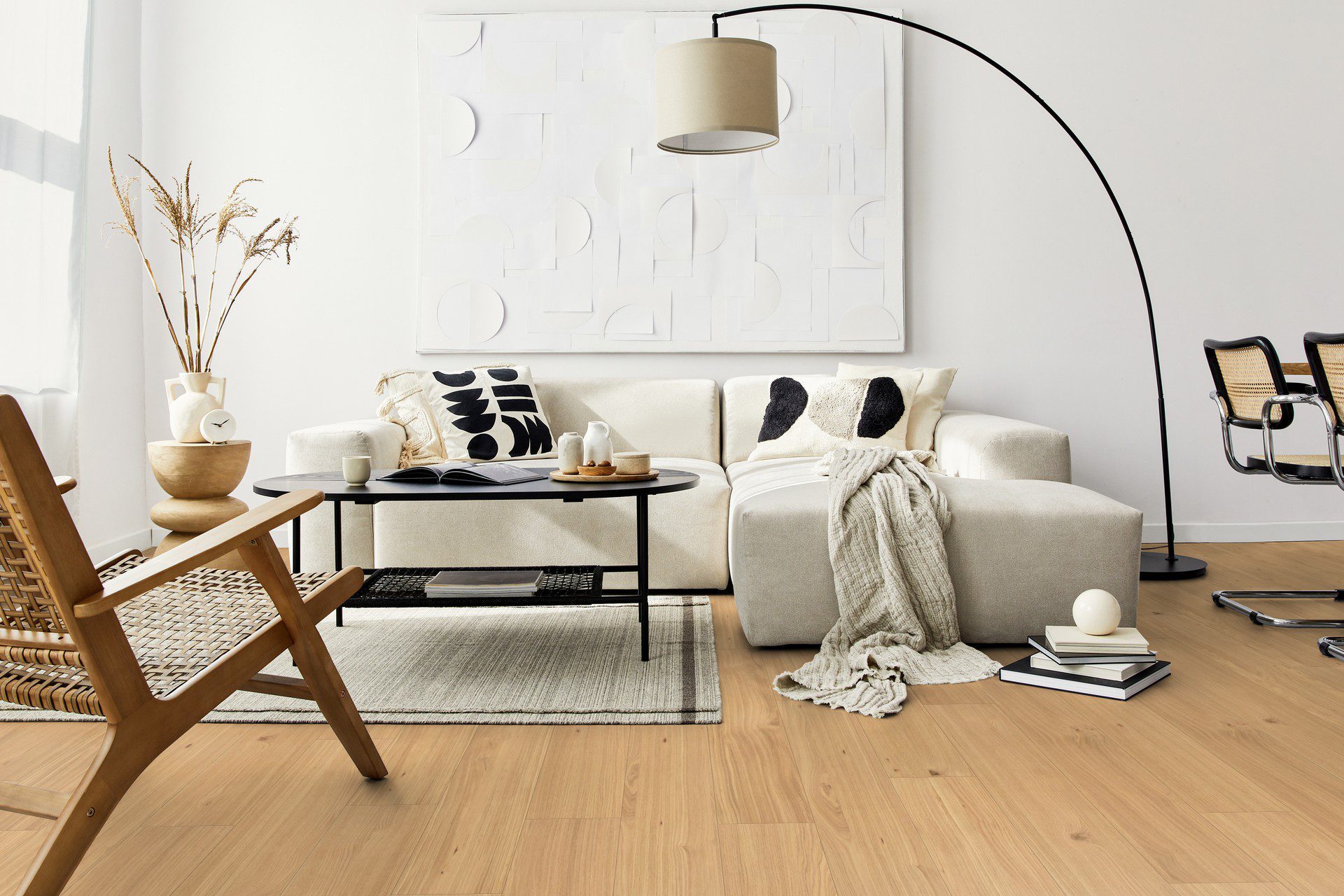Kovapuulattia Parky Pro Natural Oak Rustic Light, tammi, 1-sauvainen, harjattu, 7,2 mm – 2