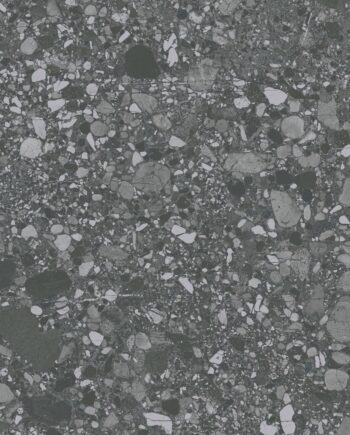 Terrazzokuvioinen mattapintainen lattialaatta Tau Clemon Graphite, 60x60 ja 60x120 cm, grafiitinharmaa, R10, rektifioitu