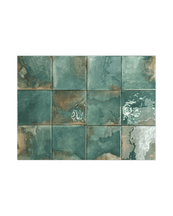 Värikäs keraaminen seinälaatta Dune Granadella Esmeralda, 11,5x11,5 cm, 9 mm, kiiltävä, käsityövaikutelma